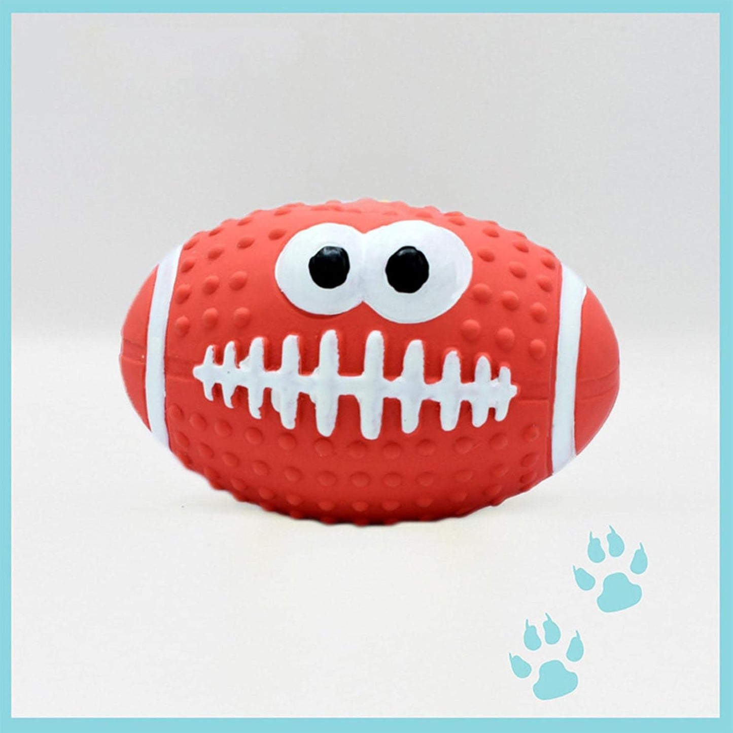 Balle pour Chien - DogBallLatex™ - Rugby Rouge - Au Palace du chien