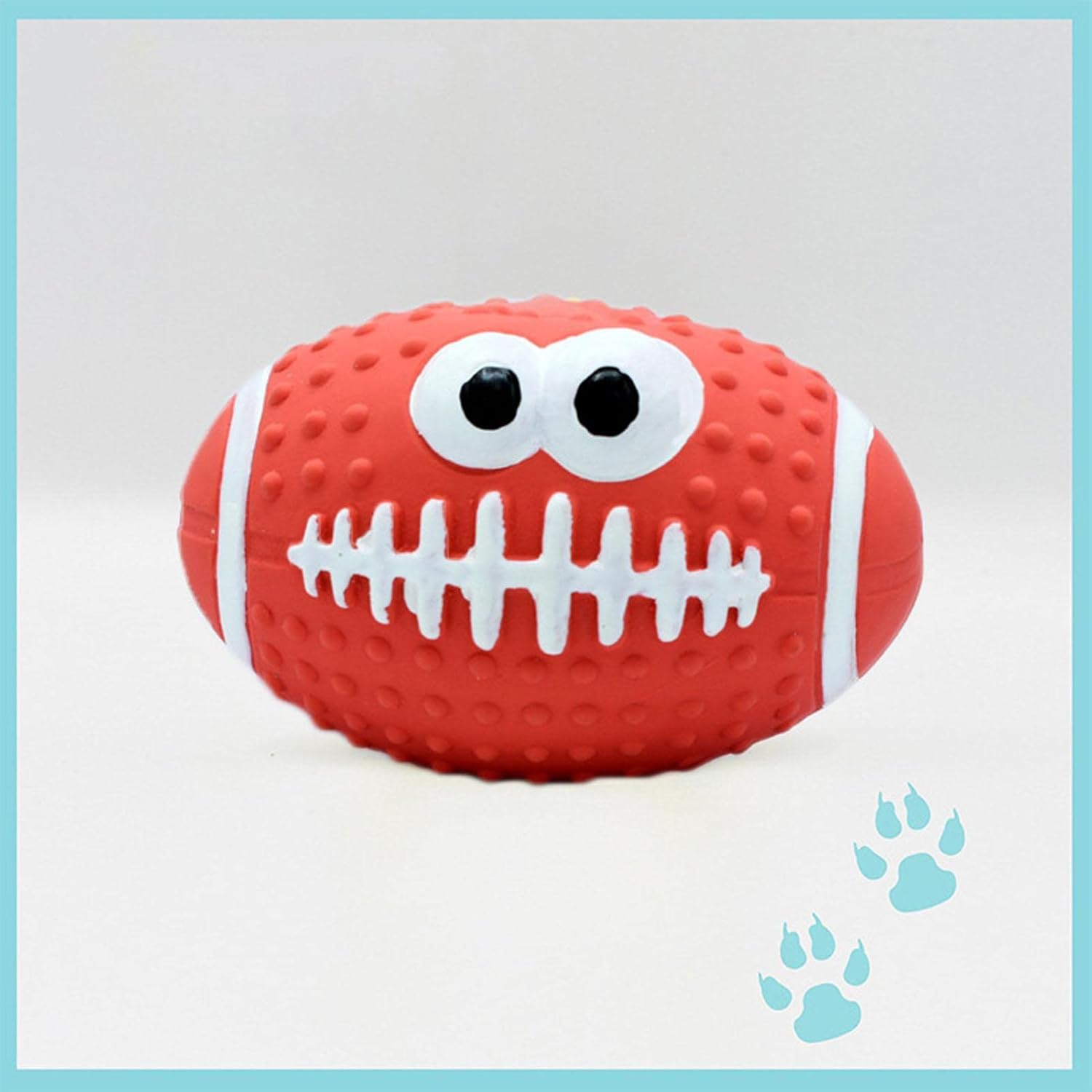 Balle pour Chien - DogBallLatex™ - Rugby Rouge - Au Palace du chien