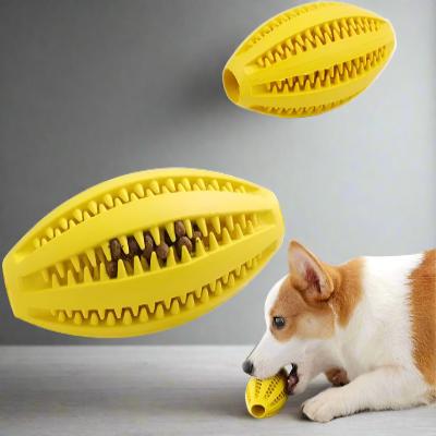 Jouet Interactif pour Chien - ChewBounceBall™ - Jaune - Au Palace du chien